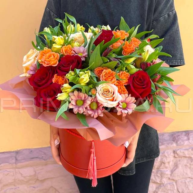 Композиция в декоративной коробке #A6586