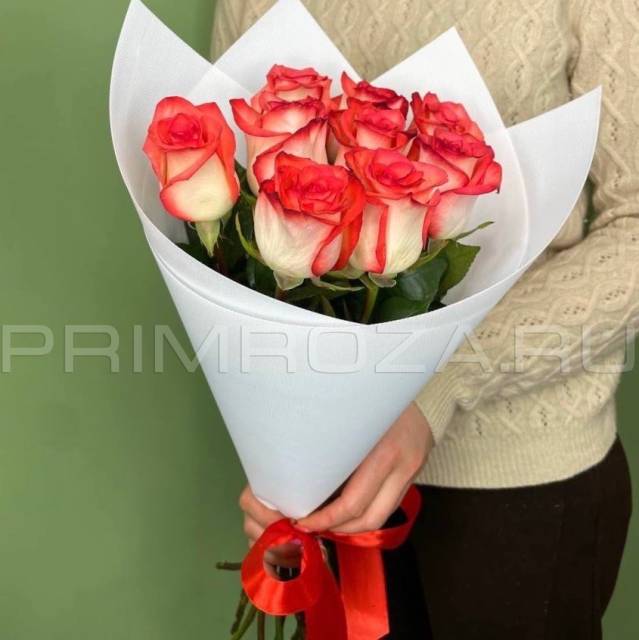 Букет из 9 огненных роз #R25992