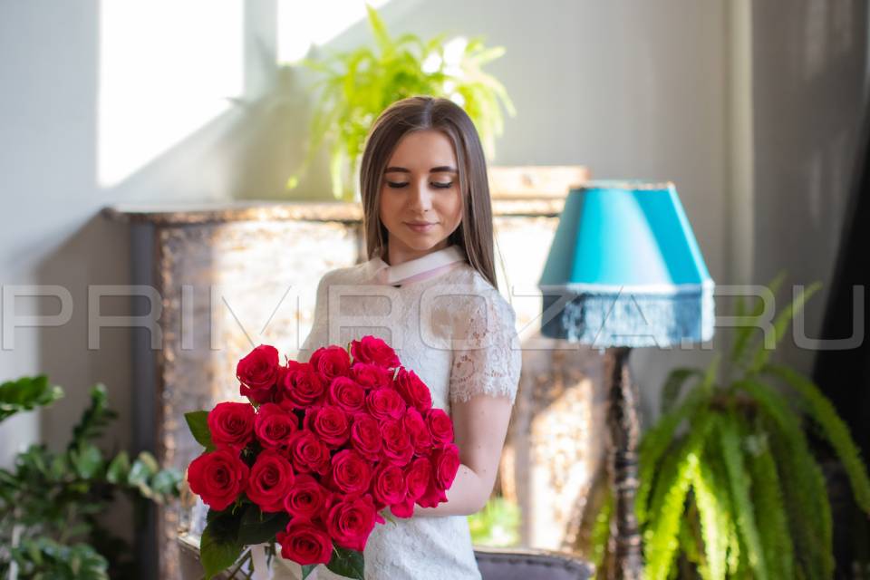  Букет малиновых роз #R 0403