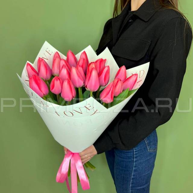 #M09 Розовые тюльпаны (25шт)