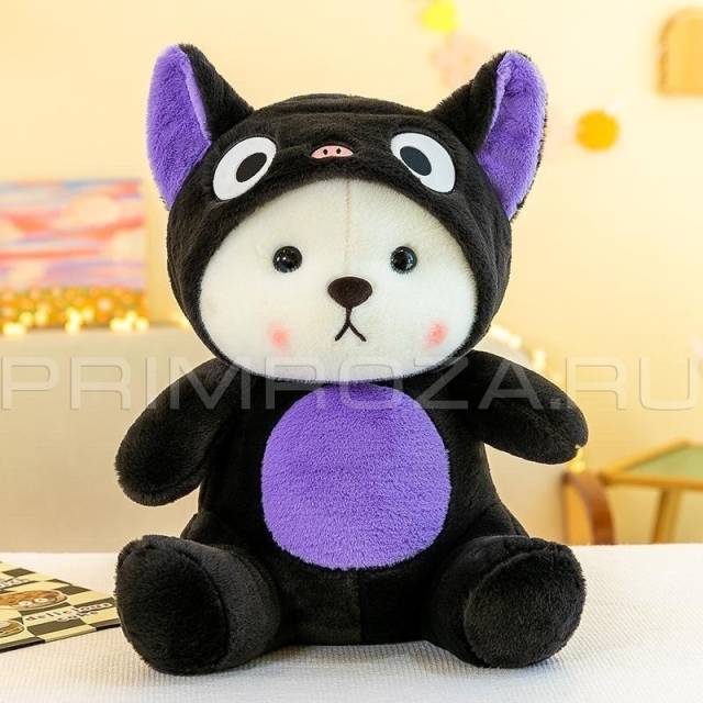 Мишка в костюме кошки "Лили" 40см