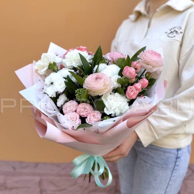 Сборный букет с лютиками #A1369