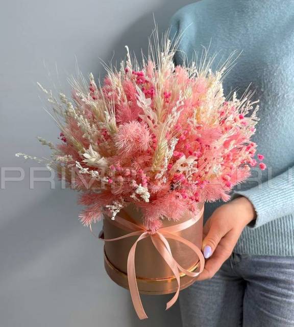 Сборная композиция из сухоцветов #B58214